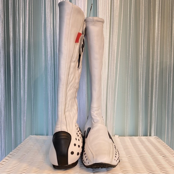 Women's Black and White XX By Mexx Motorcycle Boots NWOT Size 6 - Picture 5 of 17
